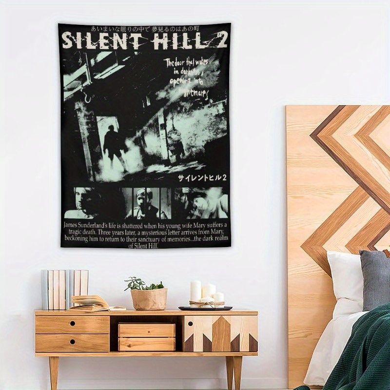 Retro Poster Gaming - VIKAMA – tapisserie en tissu noir