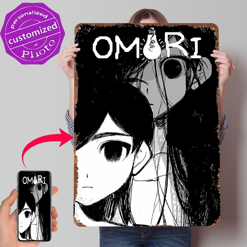 Retro Poster Gaming - Affiche Métallique Personnalisée Omori Game Title