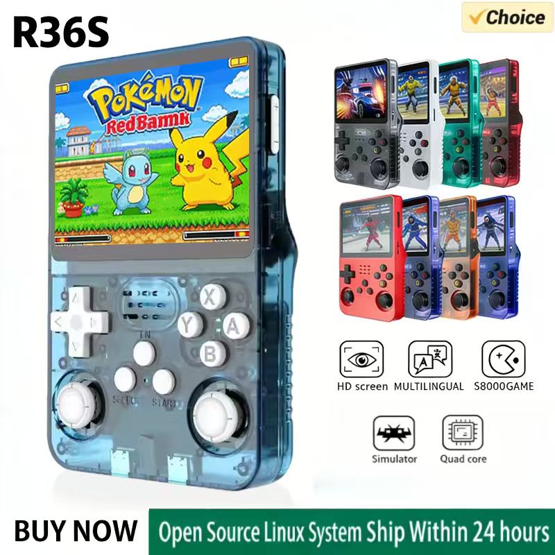 Retro Gaming Anbernic - Console de jeu portable R36S, système