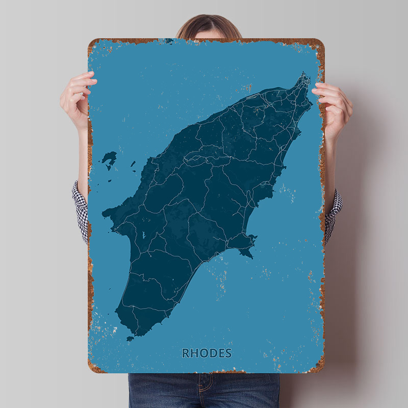 Retro Gaming Island - Affiche de la carte de l'île
