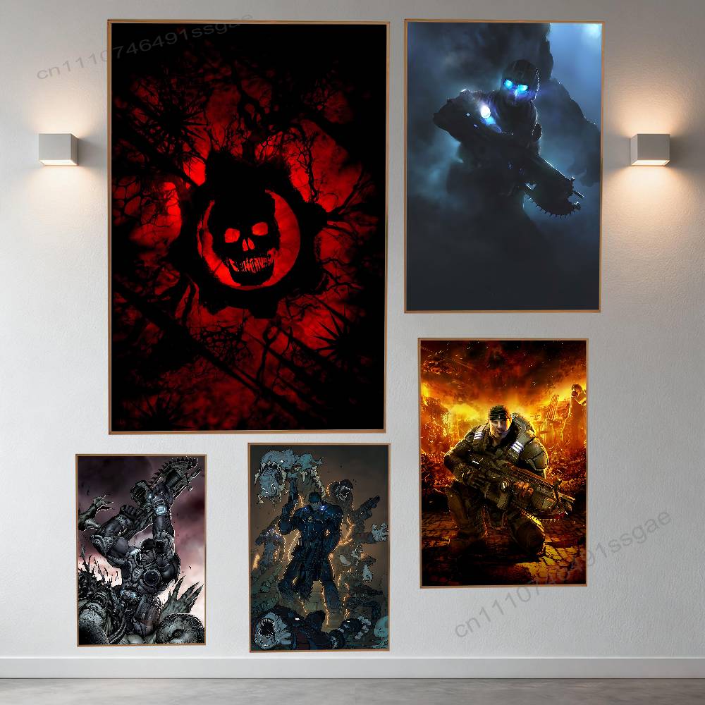 Retro Poster Gaming - Affiche de jeu G-Gears of W-War,