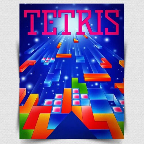 Retro Poster Gaming - TETRIS METAL SIGN PLAQUE - Affiche