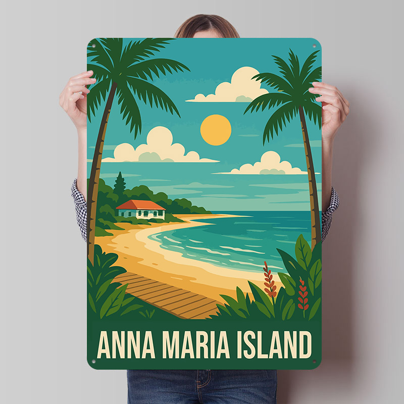 Affiche métallique de voyage A - Retro Gaming Island avis et prix