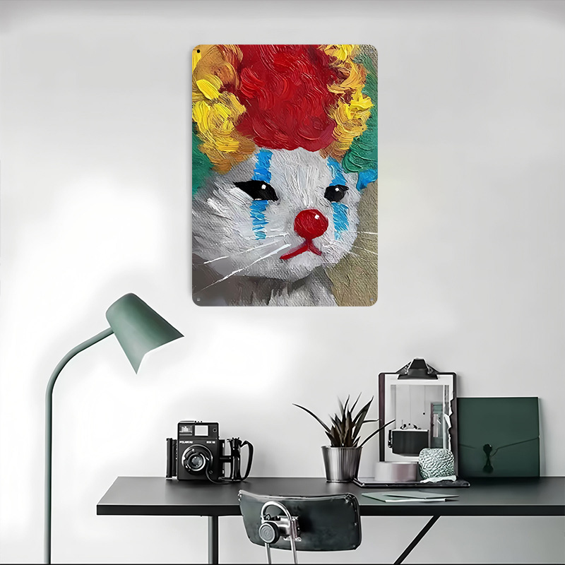 Peinture de chat Clown triste, - Retro Poster Gaming avis et prix